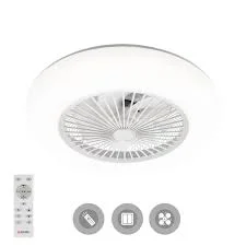 Светильник управляемый светодиодный FAN ONE 80W+35W-550х200-white/white-220-IP20 с вентилятором