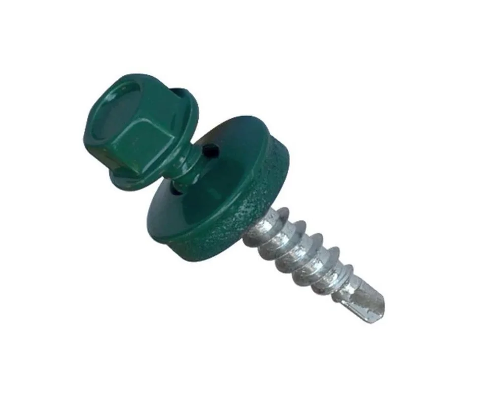 Саморез кровельный 4,8x35 (зелёный моx) RAL 6005 (ведро №2 100шт) DAXMER