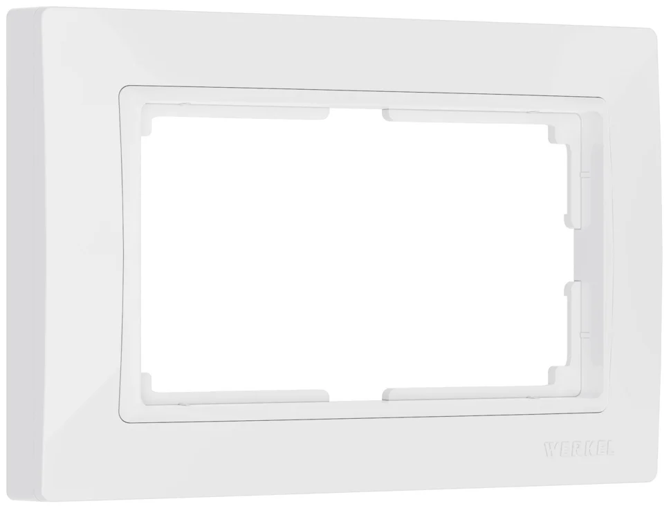 Рамка для двойной розетки Werkel Snabb basic, белый WL03-Frame-01-DBL-white