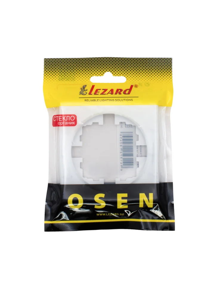 Рамка одноместная горизонтальная Lezard OSEN акриловая белая