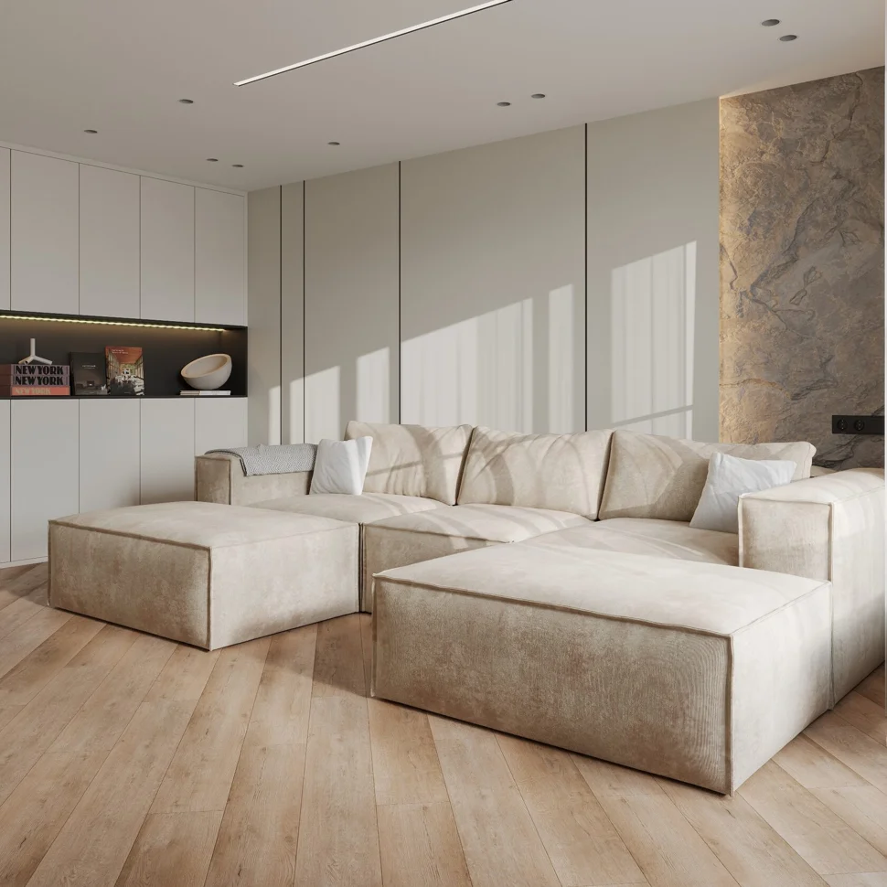 Плитка каменно-полимерная SPC FLOORWOOD Visio 43 класс Дуб Корсар 1220*180*4 мм, арт.5610 (с фаской)