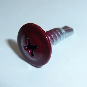 Саморезы с прессшайбой сверло 4,2х16 RAL 3005 (уп 1000шт)