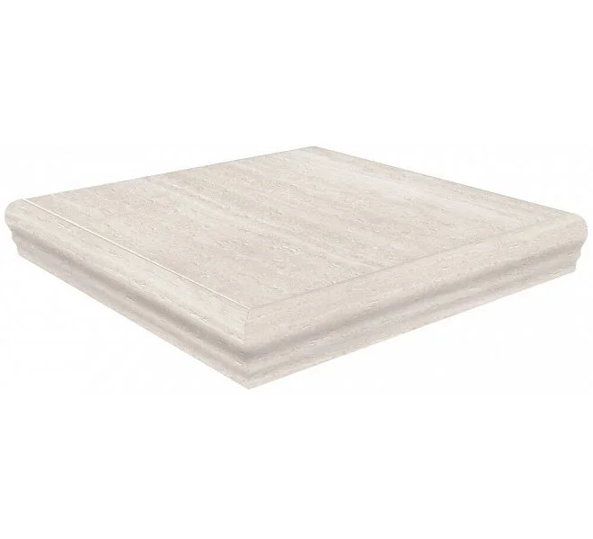 Плитка KERAMA MARAZZI Пантеон Ступень левая угловая беж светлый 34х34х8 арт.SG157100R&#92;GR&#92;ANS