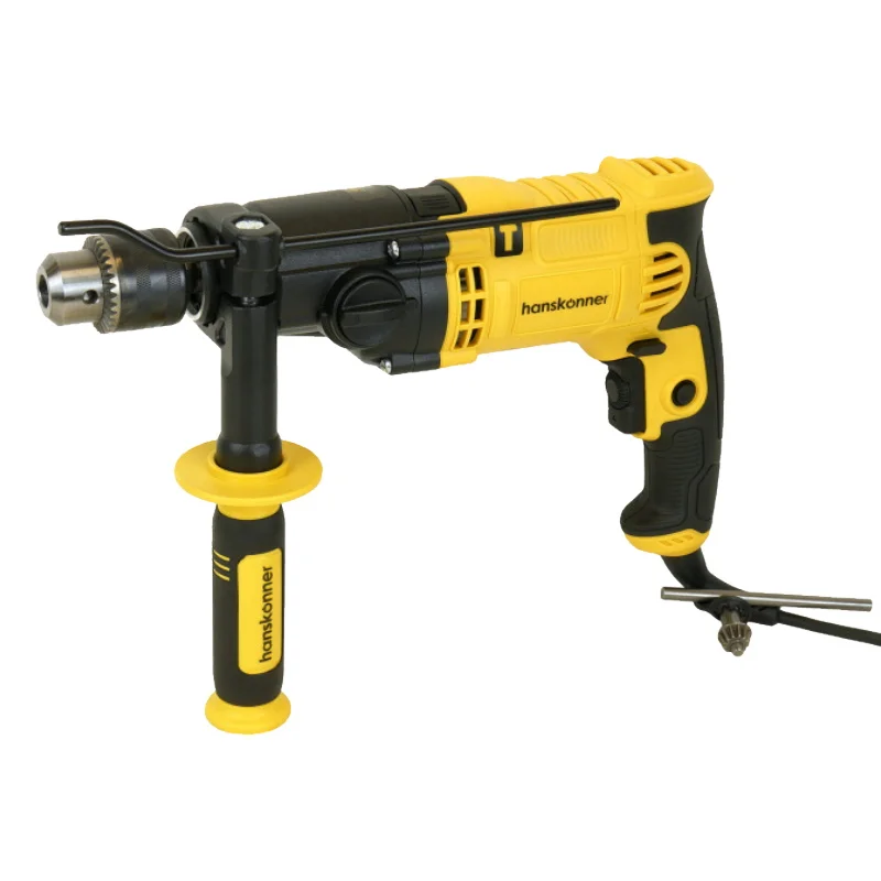 Дрель ударная сетевая 1000Вт, 0-1100/3000 об, патрон 13мм, ДВЕ СКОРОСТИ, кабель 4м, Hanskonner