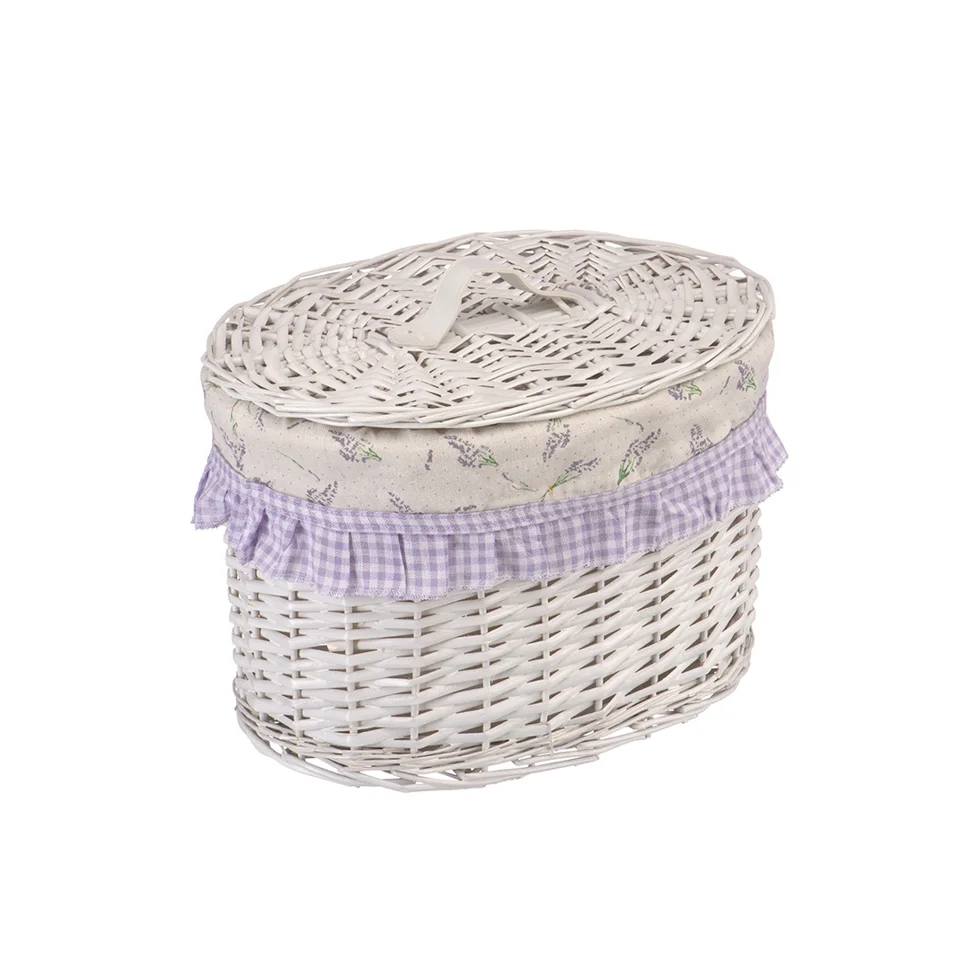Корзина овальная "Лаванда", 36L*26W*25H, белый