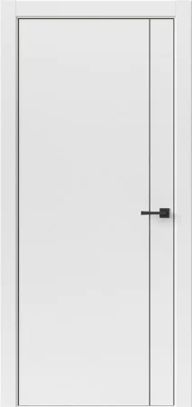 Дверь UBERTURE TAMBURAT LIGHT GEOMETRY Модель 4303 глухое, Лофт белый 60, кромка ABS черная, черный молдинг Дверь UBERTURE TAMBURAT LIGHT GEOMETRY Модель 4303 глухое, Лофт белый 60, кромка ABS черная, черный молдинг