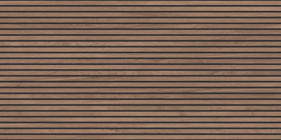 Керамогранит LAPARET Wood Canarium Wenge Stripes коричневый 60х120 матовый карвинг