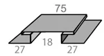 Планка Н-образная стыковочная PE RAL ** для М/Сайдинга 0.5мм, 75*75*3м.п.