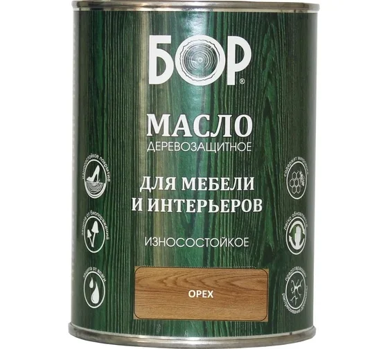 Масло для мебели и интерьеров Бор орех 1л