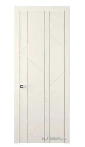 Дверь BELWOODDOORS "Флекс 1" глухая 90 (21-10) smart core эмаль жемчуг с молдингом хром