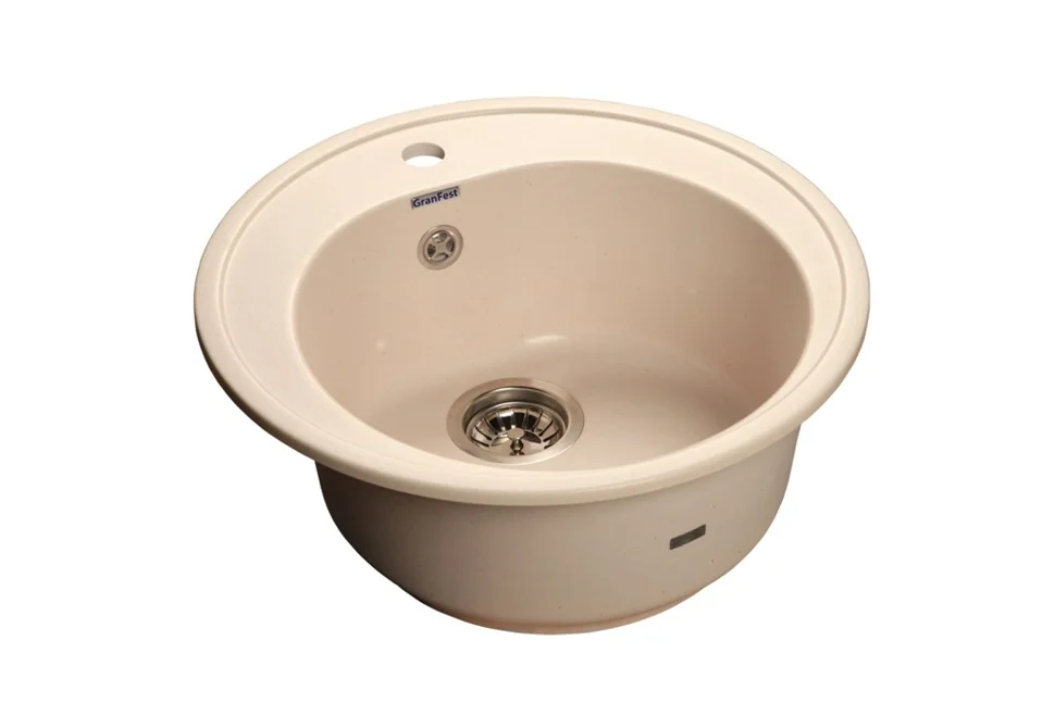Мойка композитная GRANFEST Rondo d510 Белый круглая
