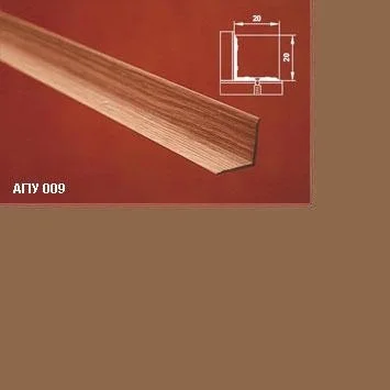Порог АПУ 009 алюминиевый 1800*20*20 мм угловой внутренний (04 бронза)
