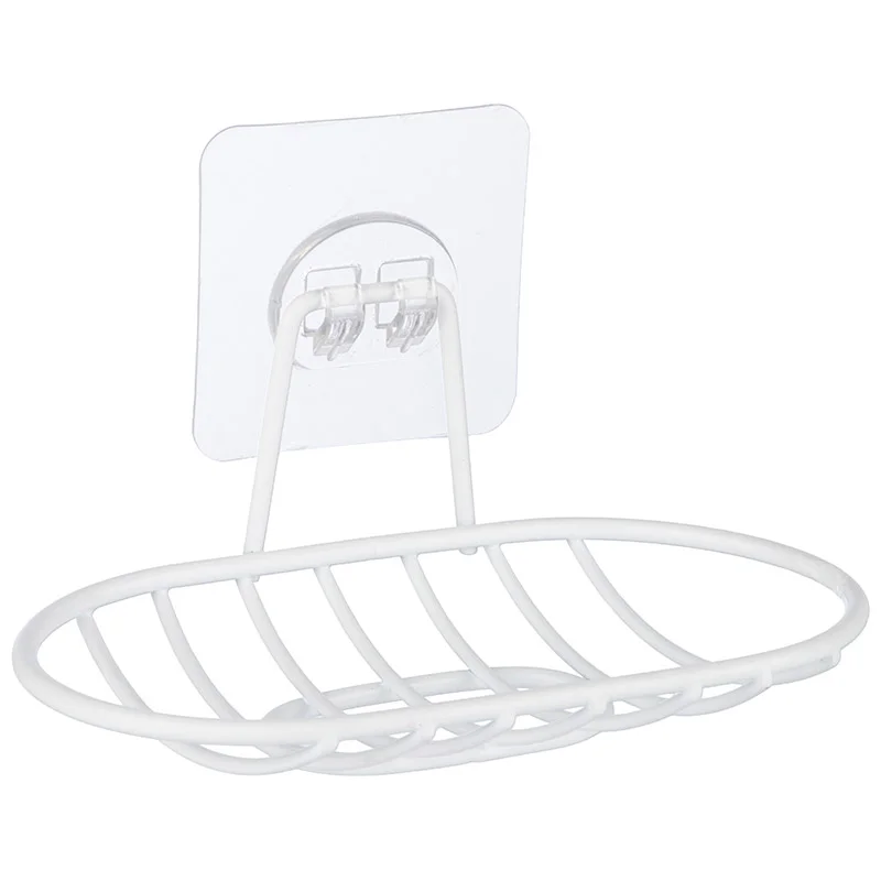 Мыльница подвесная овальная WHITE (крепление: самоклеящаяся основа)