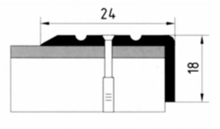 Порог АПУ 003 алюминиевый 1350*24*18 мм угловой (12-сосна)