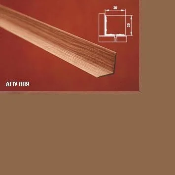 Порог АПУ 009 алюминиевый 1350*20*20 мм угловой внутренний (04 бронза)
