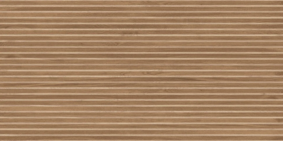 Керамогранит LAPARET Wood Canarium Almond Stripes тёмно-бежевый 60х120 матовый карвинг
