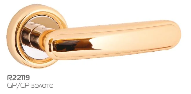 Ручка дверная HANDLE DESIGN WUHU R22119 GP/CP золото