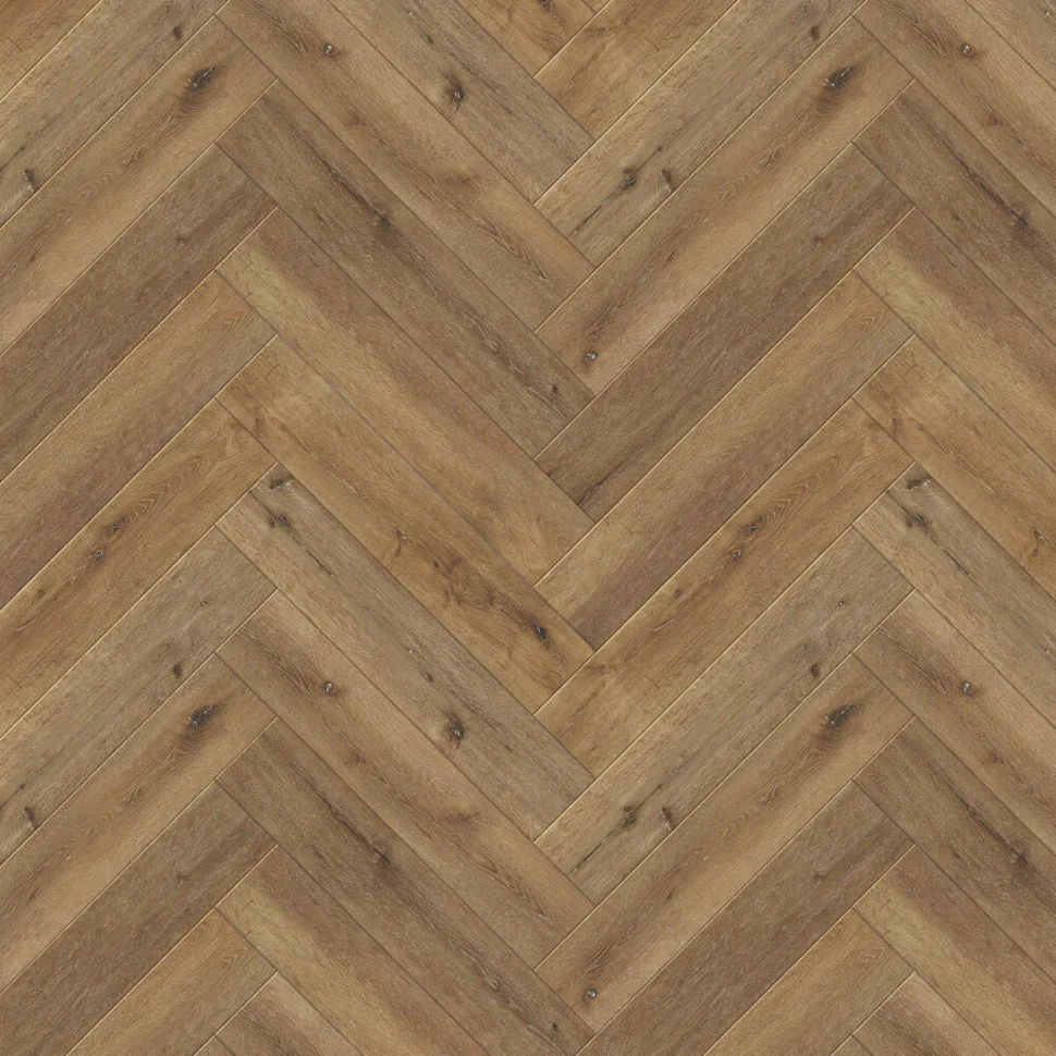 Ламинат виниловый водостойкий SPC CronaFloor 4V Herringbone 2.0 42 класс Дуб Грас 640*128*4.5 мм (с фаской)