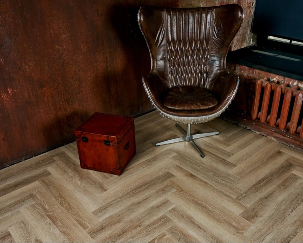 Плитка виниловая VINILAM PARQUET HERRINGBONE замковая Паркет Классический IS11166, 120*720*6,5мм , 43 класс