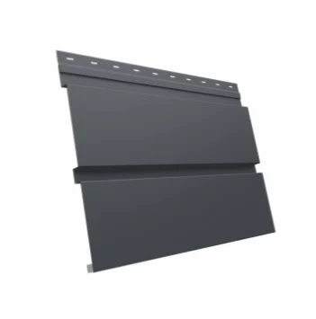 М/сайдинг Квадро брус 3D (GL) Satin PE RAL7024 (мокрый асфальт) толщина 0,5мм, размер 0,34*5 м.п. (в пленке)