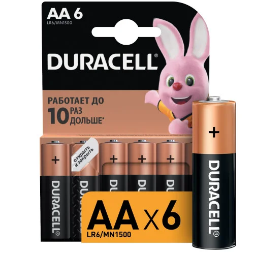 Элемент питания Duracell LR6-6BL BASIC (уп. 6шт)