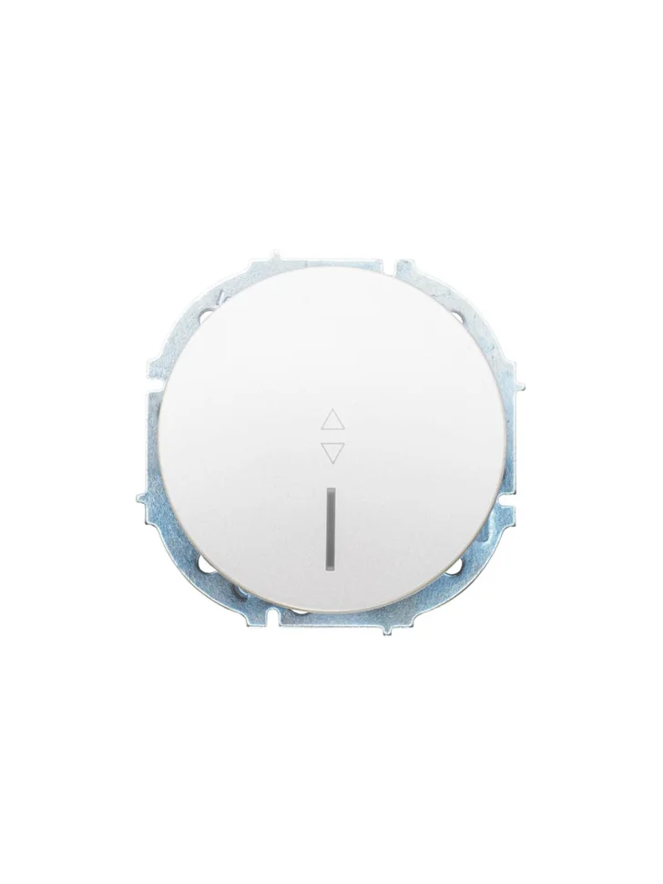 Выключатель одноклавишный СП Lezard OSEN проходной с подсветкой белая искра матовая