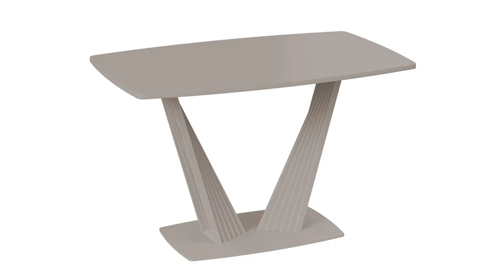 Стол раздвижной «Фабио» Тип 1 1300*(1700)*800*750 Капучино матовый, Стекло матовое капучино