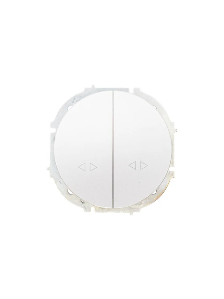 Выключатель двухклавишный СП Lezard OSEN промежуточный белая искра матовая