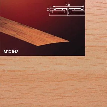 Порог АПС 012 алюминиевый 2700*100*3,5 мм одноуровневый (11 бук)