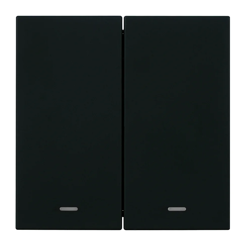 Выключатель двухклавишный c индикатором (механизм) 250В 10А, черный бархат, RSW10-3102-05 Мия STEKKER Выключатель двухклавишный c индикатором (механизм) 250В 10А, черный бархат, RSW10-3102-05 Мия STEKKER