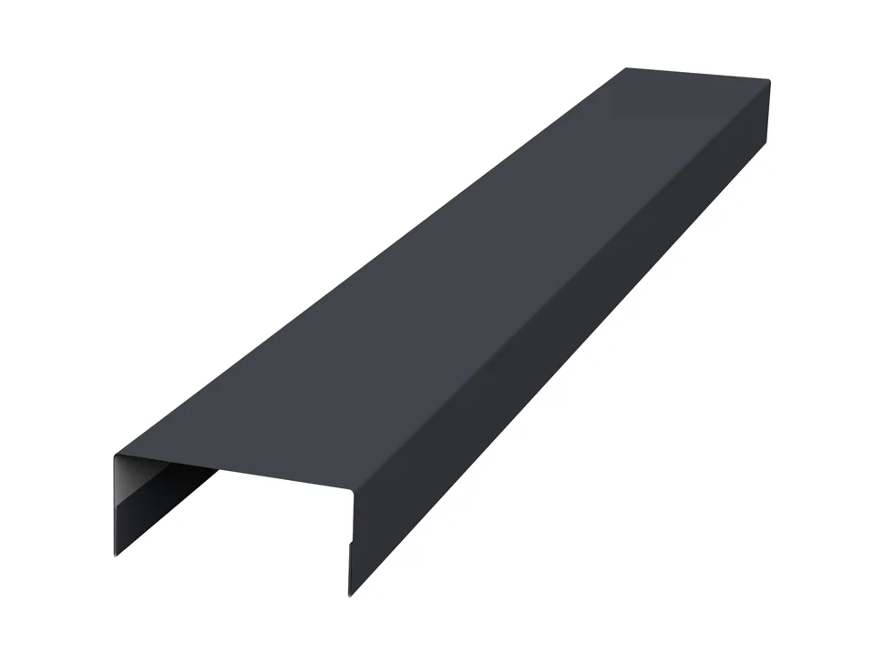Забор-жалюзи крышка 65*40, Milan, Tokyo Velur X RAL 7024 (мокрый асфальт), 0.5 мм, длина 2,5м