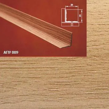 Порог АПУ 009 алюминиевый 2700*20*20 мм угловой внутренний (30 - бамбук)