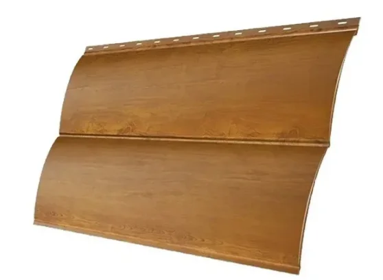 М/сайдинг Блок-Хаус NEW (GL) Print Elite Golden Wood (Золотой Дуб) толщина 0,45мм, размер 0,361*4.67 м.п. (в пленке)