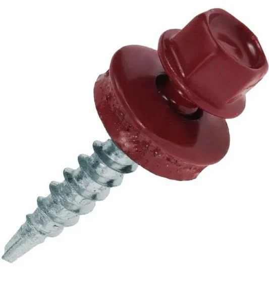 Саморез кровельный 4,8x70 сверло №1 (красное вино) RAL 3005 (уп 100шт) Bh