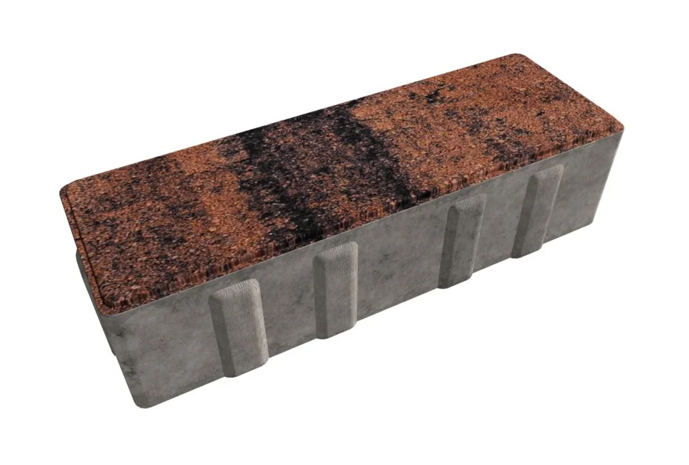 Плитка тротуарная Ригель Клинкер 240*80*60 мм Color mix, верхний прокрас, белый цемент, микрофаска СИЯН (7,64м2/поддон) Плитка тротуарная Ригель Клинкер 240*80*60 мм Color mix, верхний прокрас, белый цемент, микрофаска СИЯН (7,64м2/поддон)