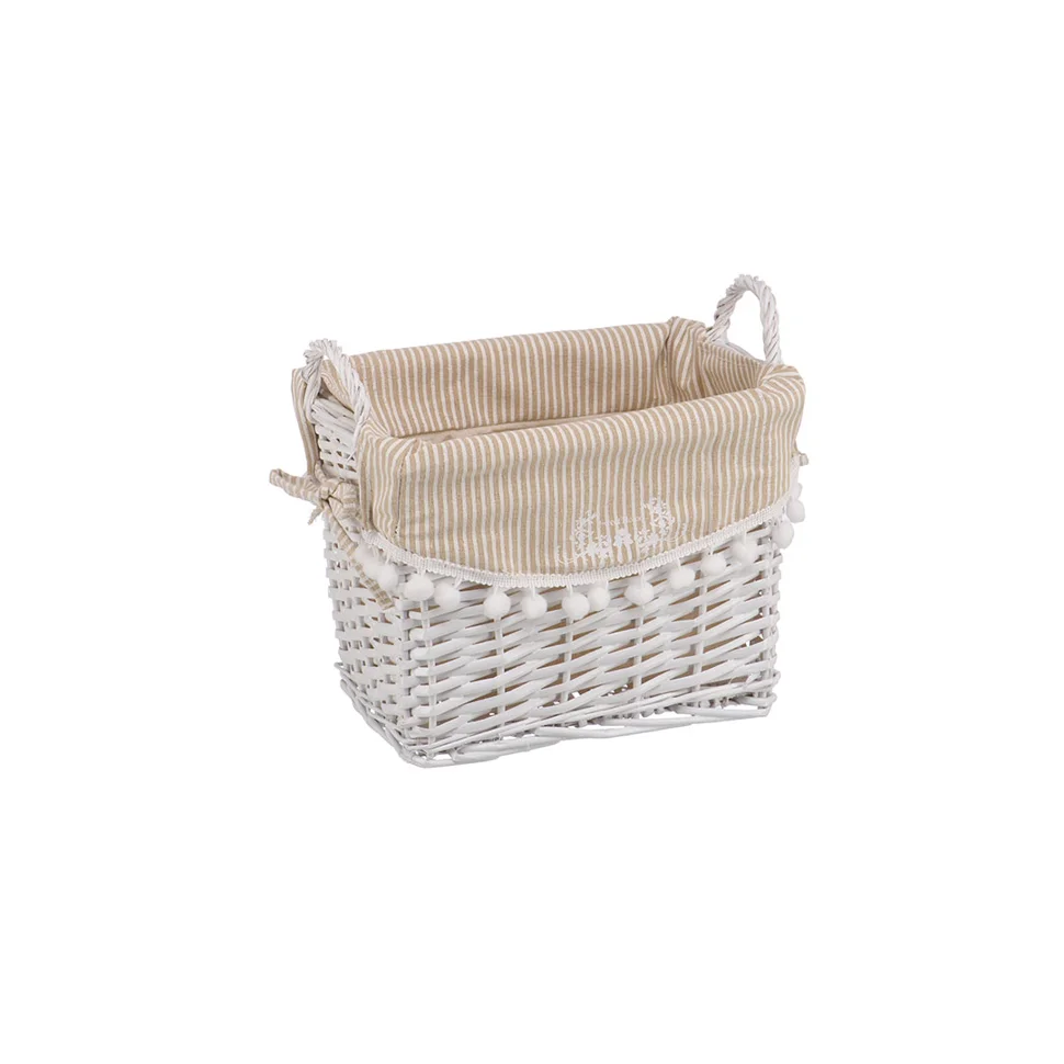 Корзина стеллажная высокая с ручками "Колокольчик", Д290 Ш190 В220, белый