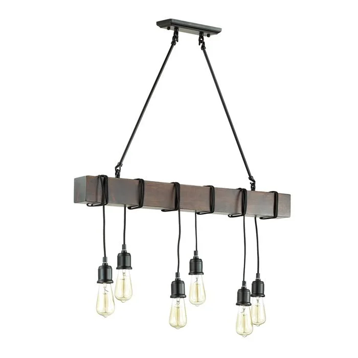 Люстра потолочная 3740/6 LN19 105 черный E27 6*60W 220V KLAUS