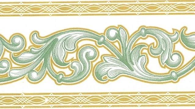 Бордюр обойный 8смх14м зелёный, арт.1608-4Б Пермь