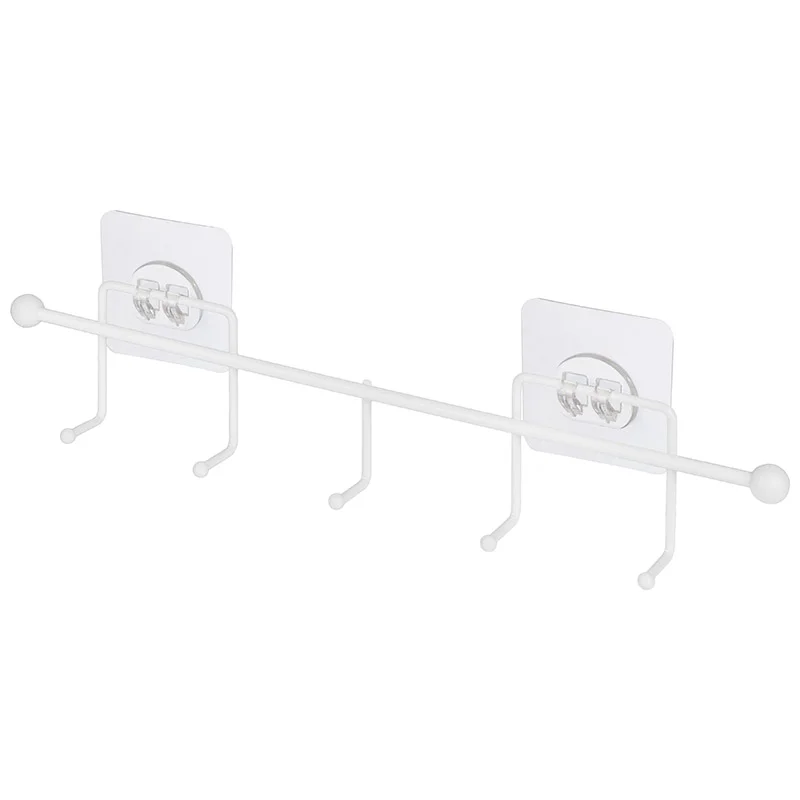 Вешалка с 5 крючками WHITE (крепление: самоклеящаяся основа) Вешалка с 5 крючками WHITE (крепление: самоклеящаяся основа)