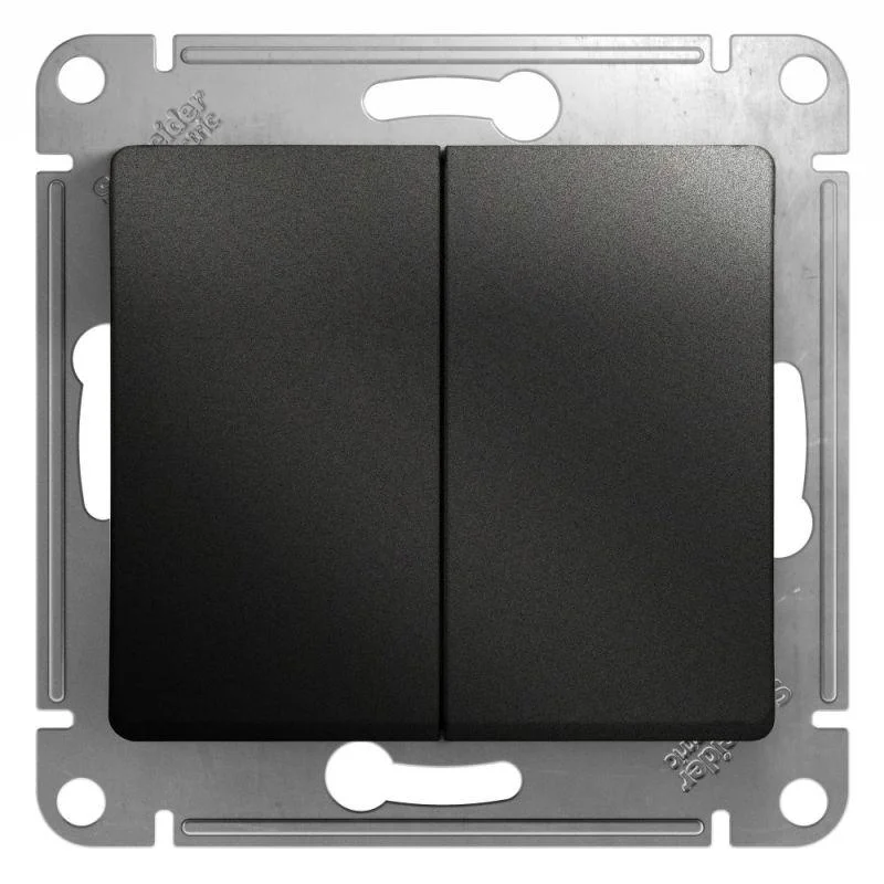 Механизм выключателя 2-кл. СП GLOSSA 10А IP20 10AX антрацит SchE GSL000751 Schneider Electric