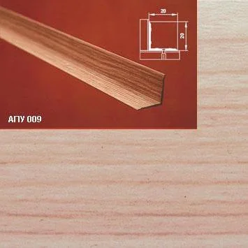 Порог АПУ 009 алюминиевый 2700*20*20 мм угловой внутренний (28 клен)