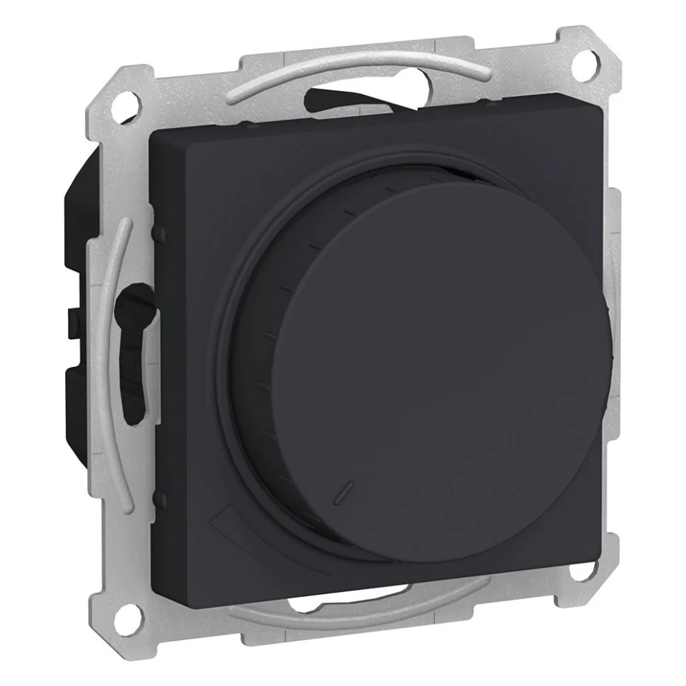 Механизм светорегулятора поворотно-нажимного AtlasDesign 400Вт карбон. Schneider Electric ATN001023