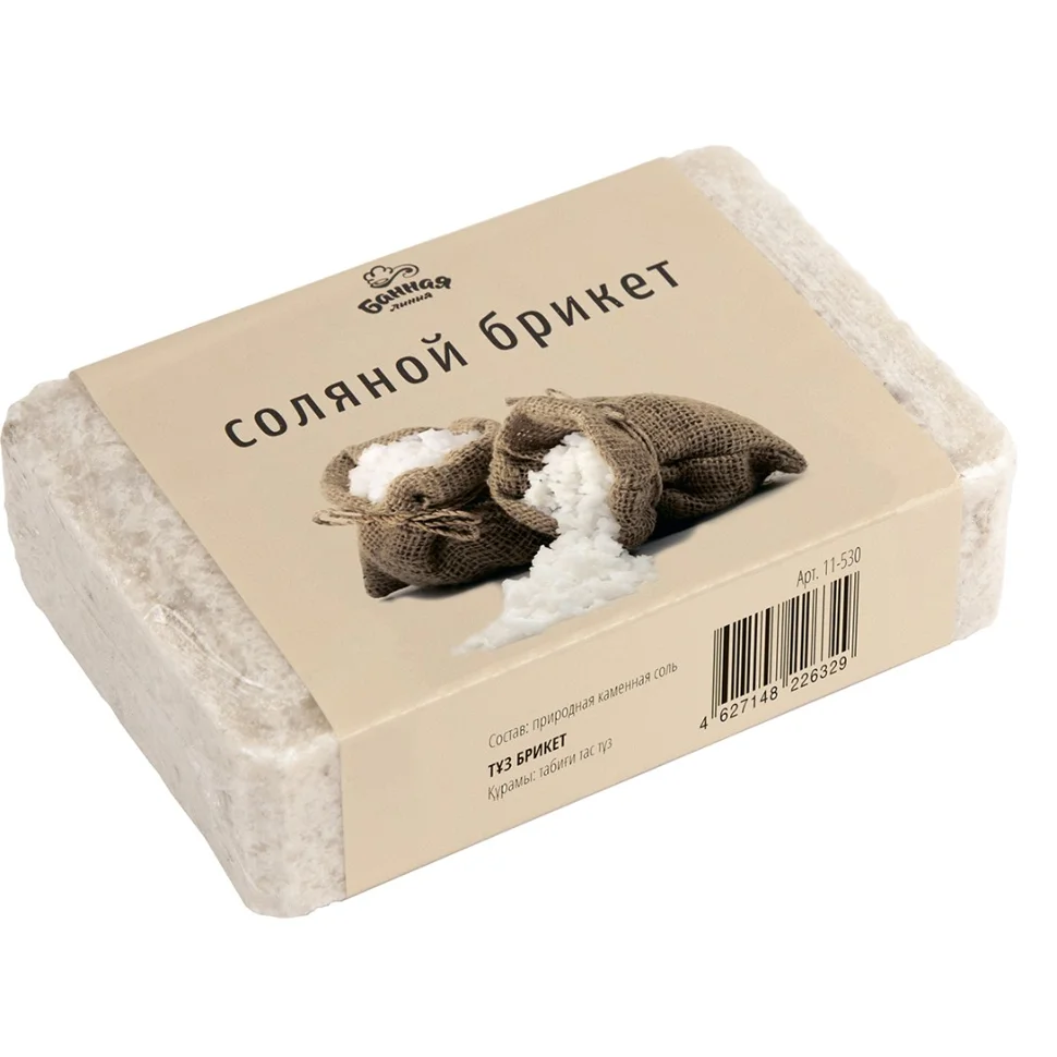 Брикет соляной 1,2 кг, БАННАЯ ЛИНИЯ* Брикет соляной 1,2 кг, БАННАЯ ЛИНИЯ*
