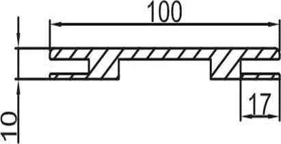 Добор дверной телескопический STABILEPORTE 100х10х2070, Бетон снежный
