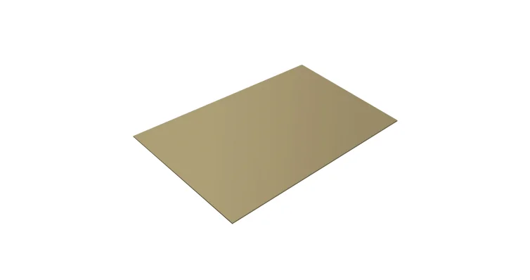 Плоский лист PE RAL 1014 (слоновая кость), 0.7мм, 1.25*2м (в пленке)