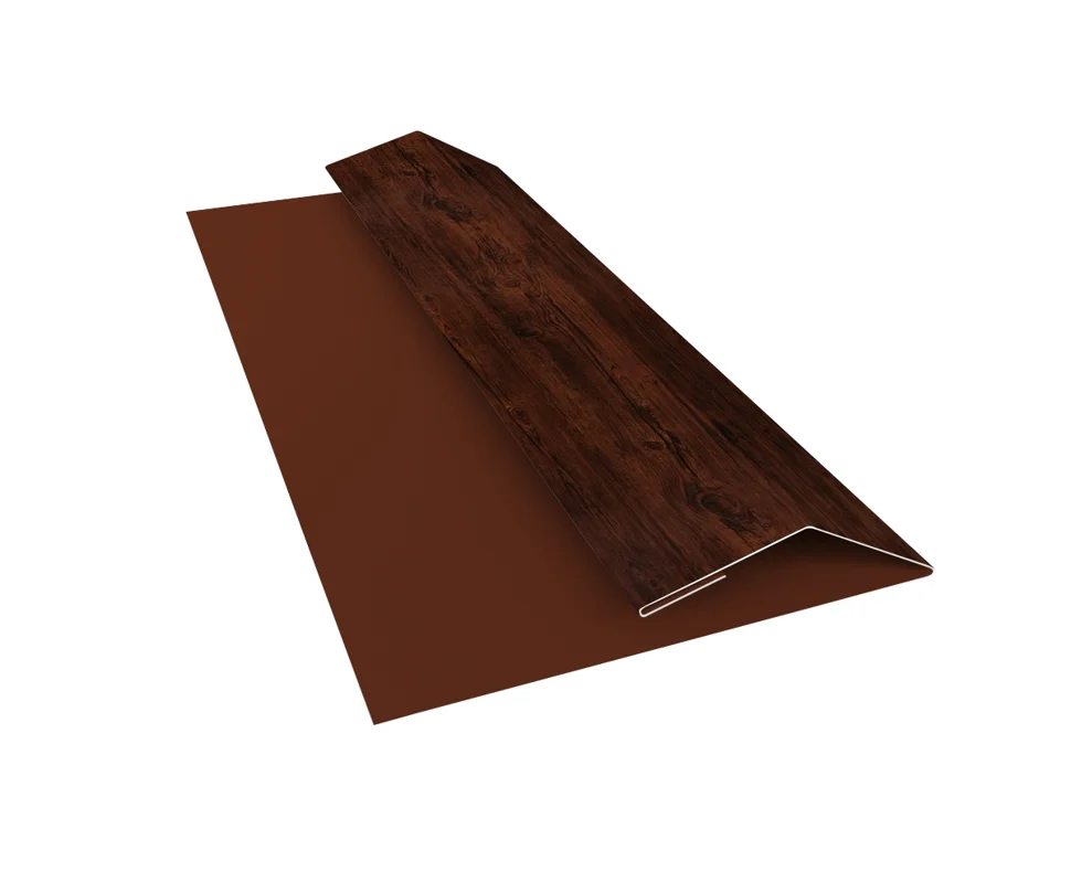 Планка финишная Print Cherry Wood (Бразильская вишня) для М/сайдинга Блок-Хаус NEW 3м.п.