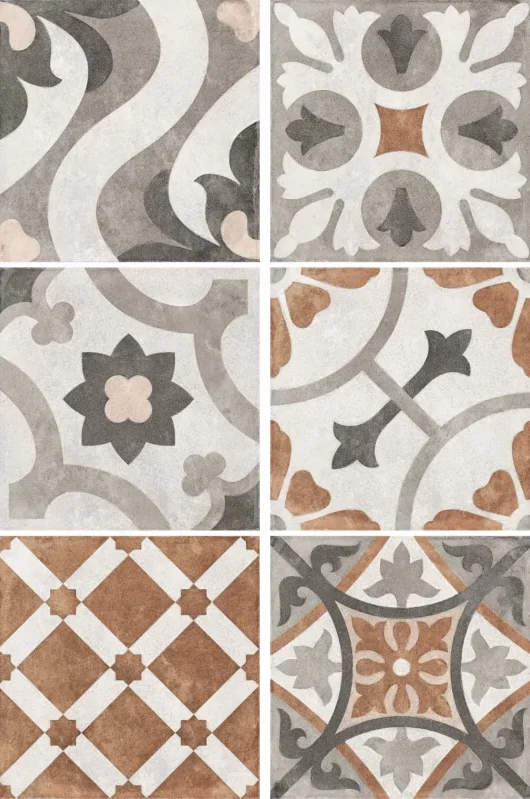 Керамогранит CERSANIT Carpet орнамент многоцветный рельеф 29,8x29,8 арт.A17932