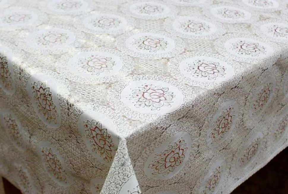 Клеенка ПВХ без основы ажурная 1,37*20м, мод. TR-633-2