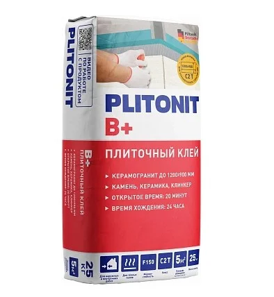 Клей плиточный PLITONIT В+ высокопрочный 25 кг Клей плиточный PLITONIT В+ высокопрочный 25 кг