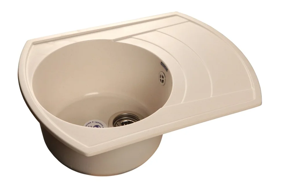 Мойка композитная GRANFEST Rondo 650х500 Белый с крылом Мойка композитная GRANFEST Rondo 650х500 Белый с крылом